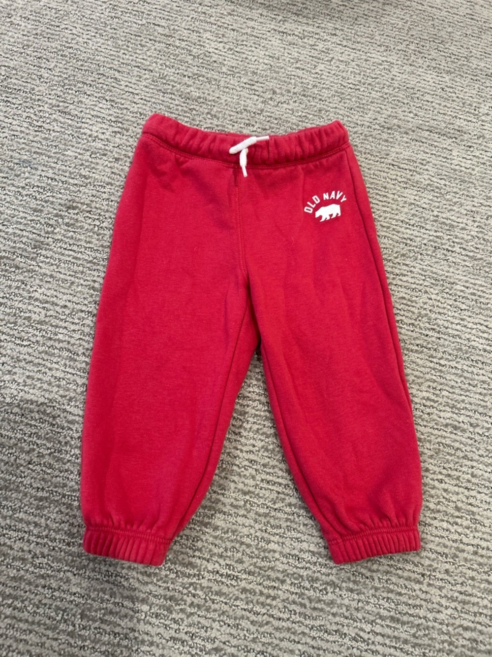 Old Navy Red Cozy Fleece Kids Sweatpants 12-18mo